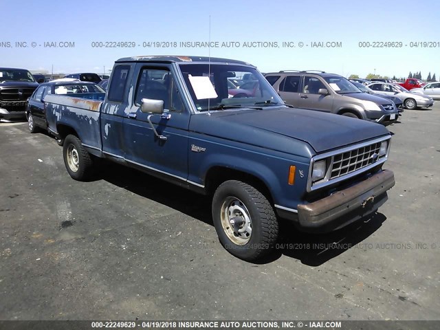 1FTCR15T1GPB21813 - 1986 FORD RANGER SUPER CAB BLUE photo 1