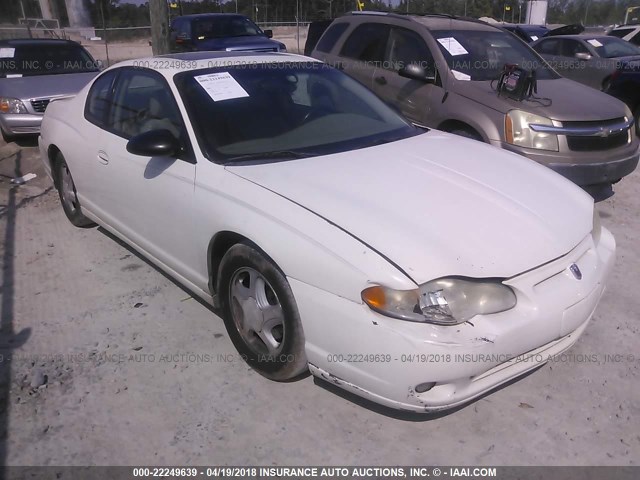 2G1WX15K259103058 - 2005 CHEVROLET MONTE CARLO LT WHITE photo 1