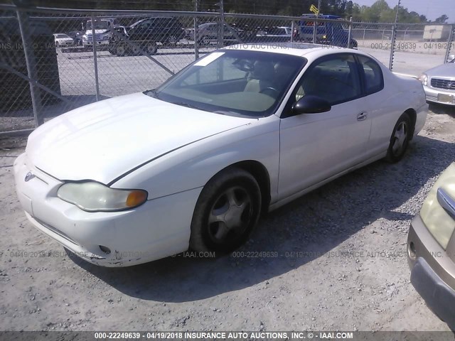 2G1WX15K259103058 - 2005 CHEVROLET MONTE CARLO LT WHITE photo 2