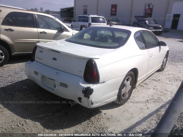 2G1WX15K259103058 - 2005 CHEVROLET MONTE CARLO LT WHITE photo 4