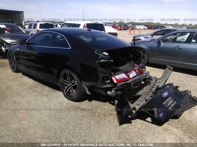 WAUCVAFR2CA024967 - 2012 AUDI S5 PREMIUM PLUS 黑色 照片 3