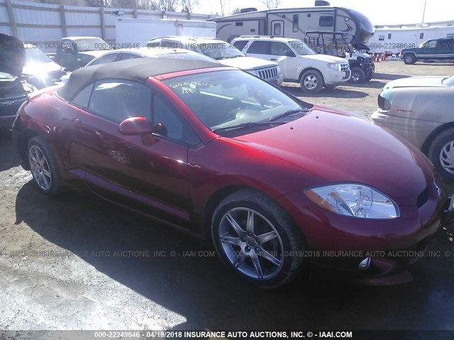 4A3AL35T58E029778 - 2008 MITSUBISHI ECLIPSE SPYDER GT RED photo 1