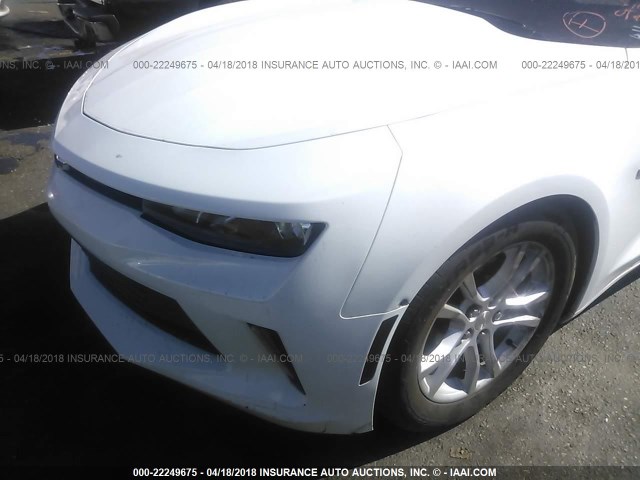 1G1FB1RX3H0102696 - 2017 CHEVROLET CAMARO LT WHITE photo 6