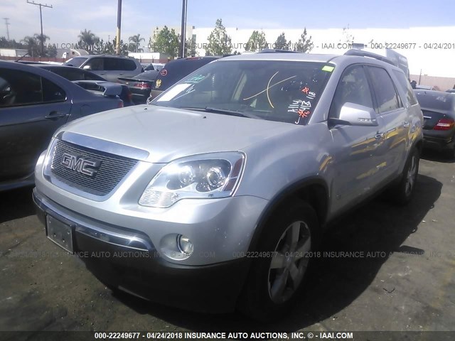 1GKER33D89J136691 - 2009 GMC ACADIA SLT-2 SILVER photo 2