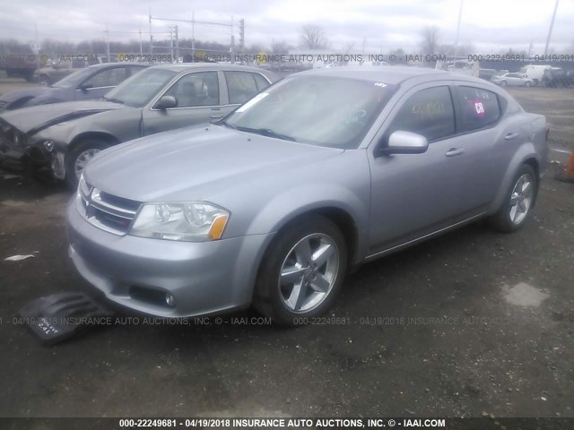 1C3CDZCB4DN616963 - 2013 DODGE AVENGER SXT GRAY photo 2