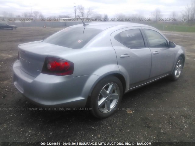 1C3CDZCB4DN616963 - 2013 DODGE AVENGER SXT GRAY photo 4