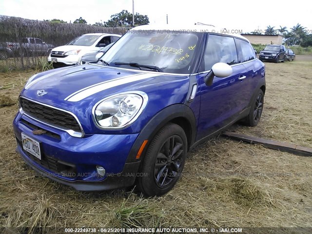 WMWSS5C59DWN49414 - 2013 MINI COOPER S PACEMAN BLUE photo 2