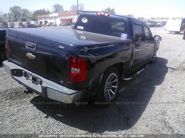 3GCEC13J47G504600 - 2007 CHEVROLET SILVERADO C1500 CREW CAB Navy photo 4