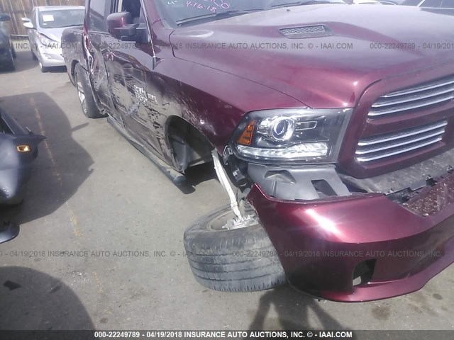 1C6RR7MT2HS609060 - 2017 RAM 1500 SPORT RED photo 6