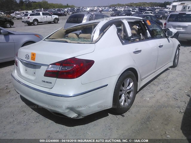 KMHGC4DD1CU153585 - 2012 HYUNDAI GENESIS 3.8L WHITE photo 4