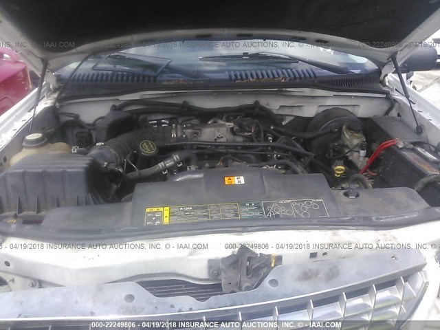 1FMZU63W04UA48574 - 2004 FORD EXPLORER XLT/XLT SPORT/NBX WHITE photo 10