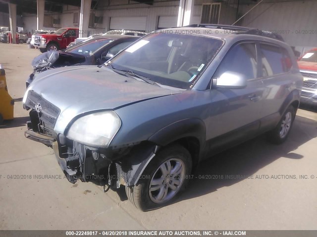 KM8JN12D17U521674 - 2007 HYUNDAI TUCSON SE/LIMITED TEAL photo 2