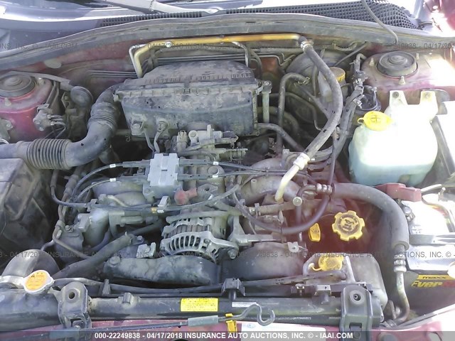 JF1SG65693H750268 - 2003 SUBARU FORESTER 2.5XS Tünd qırmızı foto 10