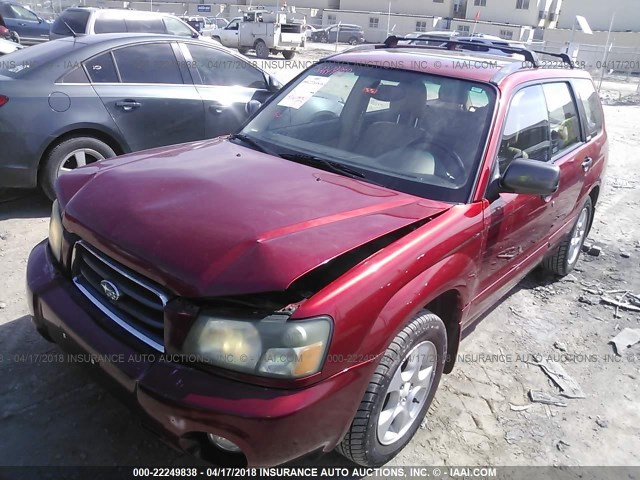 JF1SG65693H750268 - 2003 SUBARU FORESTER 2.5XS Tünd qırmızı foto 2