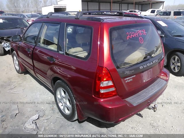 JF1SG65693H750268 - 2003 SUBARU FORESTER 2.5XS Tünd qırmızı foto 3