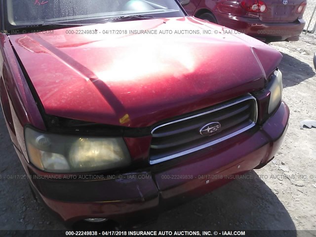 JF1SG65693H750268 - 2003 SUBARU FORESTER 2.5XS Tünd qırmızı foto 6