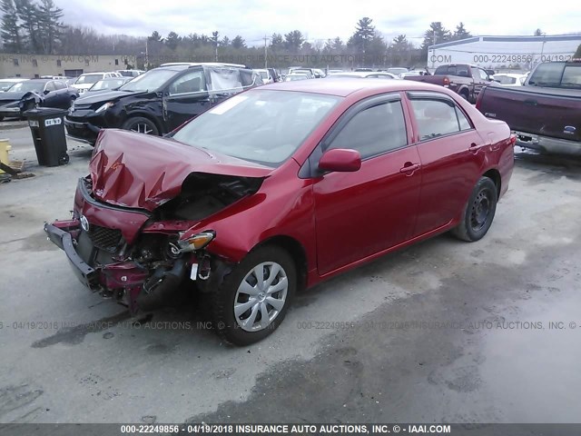 JTDBL40E499029853 - 2009 TOYOTA COROLLA LE/XLE RED photo 2