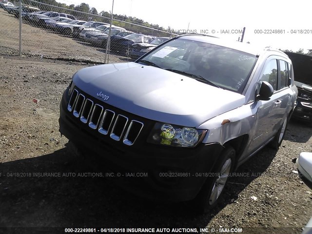 1C4NJCBB9FD296320 - 2015 JEEP COMPASS SPORT SILVER photo 2