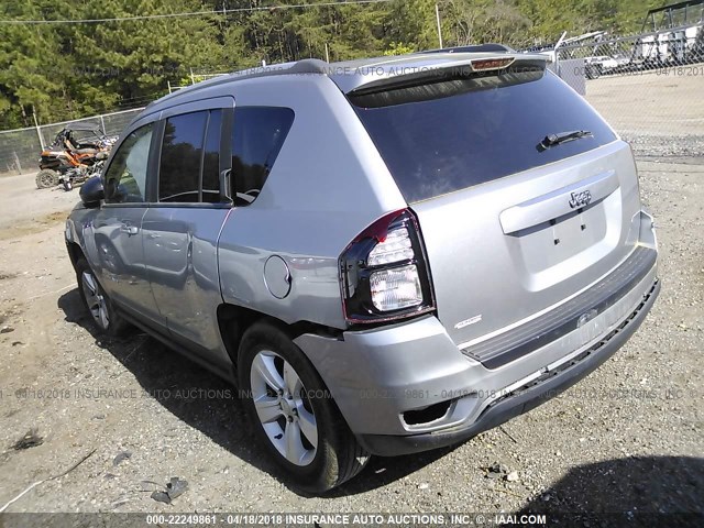 1C4NJCBB9FD296320 - 2015 JEEP COMPASS SPORT SILVER photo 3