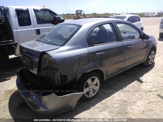 KL1TG5DE0BB262532 - 2011 CHEVROLET AVEO LT SILVER photo 4