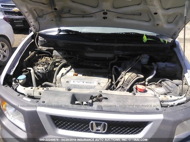 5J6YH28544L034643 - 2004 HONDA ELEMENT EX SILVER photo 10