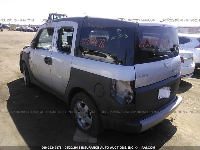 5J6YH28544L034643 - 2004 HONDA ELEMENT EX SILVER photo 3