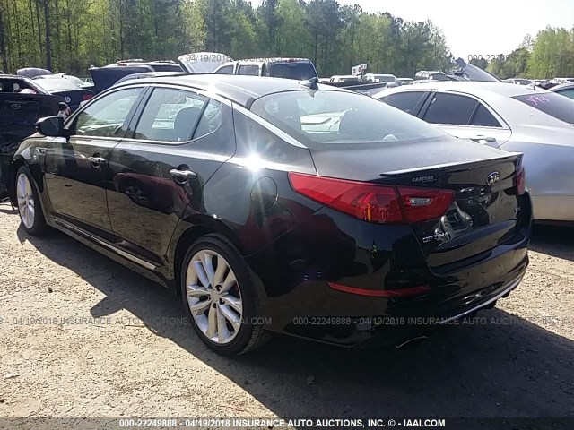 5XXGR4A66EG291866 - 2014 KIA OPTIMA SX BLACK photo 3