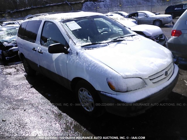 4T3ZF13C51U366650 - 2001 TOYOTA SIENNA LE/XLE WHITE photo 1