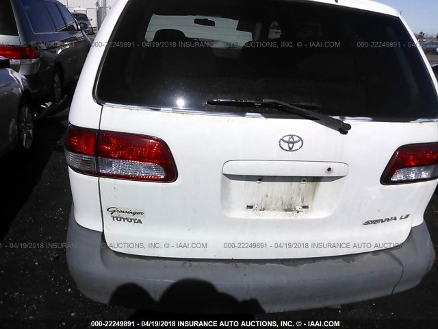 4T3ZF13C51U366650 - 2001 TOYOTA SIENNA LE/XLE WHITE photo 6