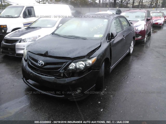 2T1BU4EE5BC692628 - 2011 TOYOTA COROLLA S/LE BLACK photo 2