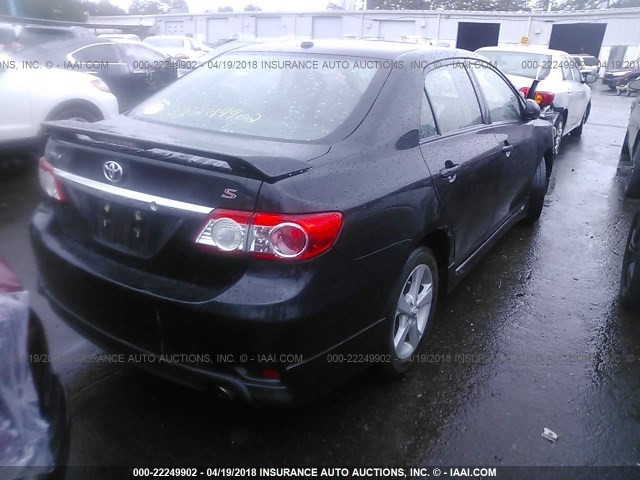 2T1BU4EE5BC692628 - 2011 TOYOTA COROLLA S/LE BLACK photo 4