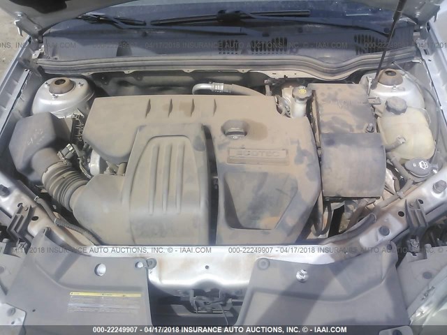 1G1AD5F59A7217590 - 2010 CHEVROLET COBALT 1LT SILVER photo 10