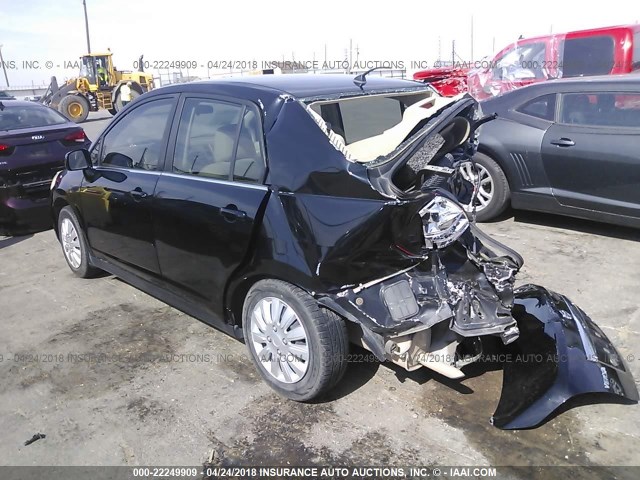 3N1BC11E38L350563 - 2008 NISSAN VERSA S/SL BLACK photo 3