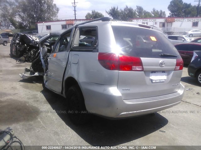 5TDZA23C54S120398 - 2004 TOYOTA SIENNA CE/LE SILVER photo 3