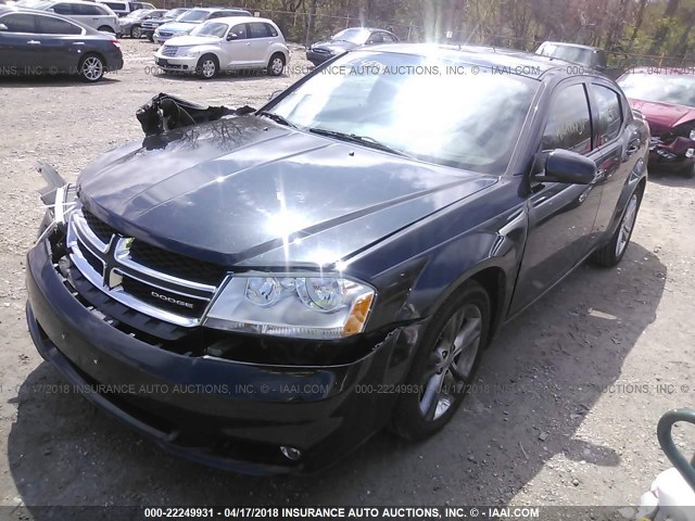 1B3BD1FG6BN508116 - 2011 DODGE AVENGER MAINSTREET BLACK photo 2