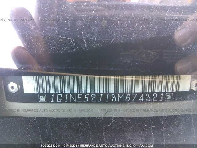 1G1NE52J13M674321 - 2003 CHEVROLET MALIBU LS თაფლისფერი ფოტო 9