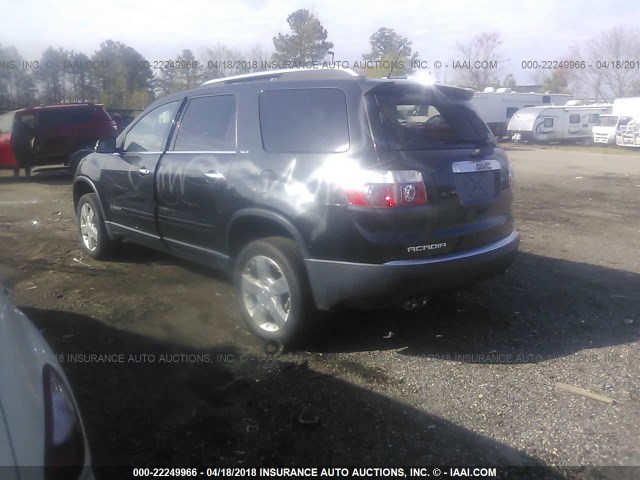 1GKEV33748J255620 - 2008 GMC ACADIA SLT-2 BLACK photo 3