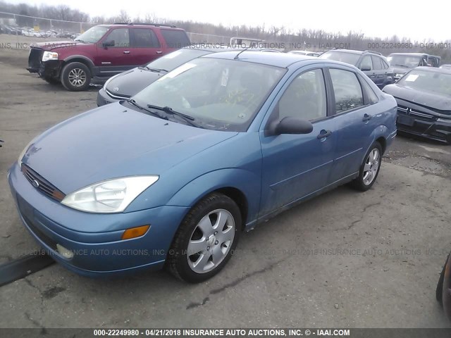1FAFP38371W243606 - 2001 FORD FOCUS ZTS BLUE photo 2