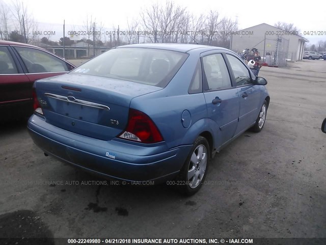 1FAFP38371W243606 - 2001 FORD FOCUS ZTS BLUE photo 4