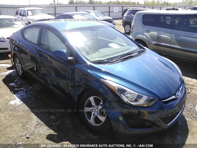 KMHDH4AE7FU267774 - 2015 HYUNDAI ELANTRA SE/SPORT/LIMITED BLUE photo 1