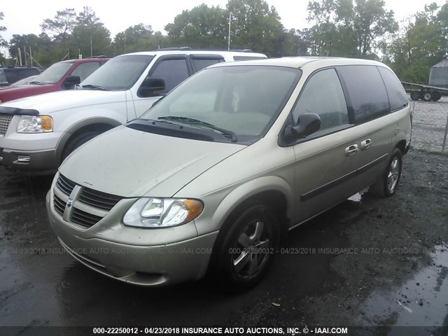 1D4GP45R77B150021 - 2007 DODGE CARAVAN SXT GOLD photo 2