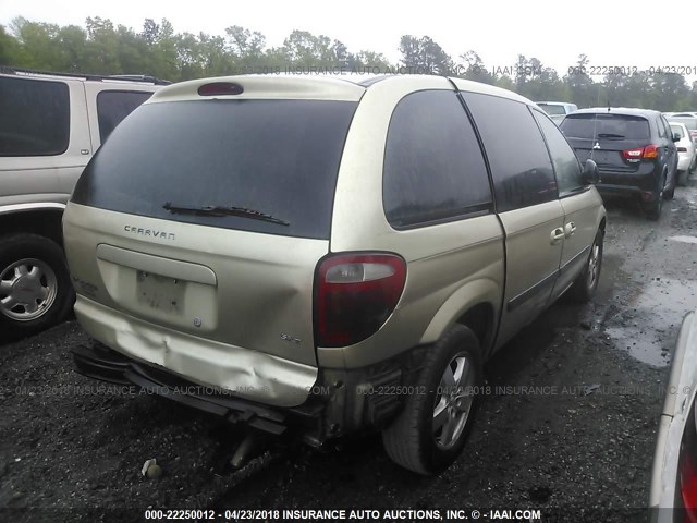 1D4GP45R77B150021 - 2007 DODGE CARAVAN SXT GOLD photo 4