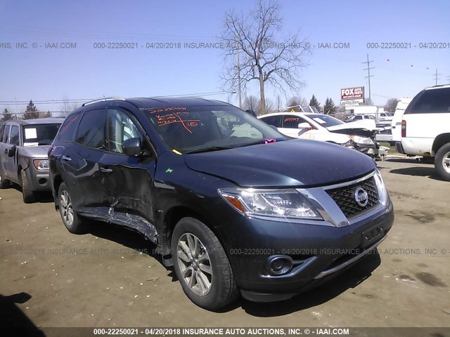 5N1AR2MMXEC711385 - 2014 NISSAN PATHFINDER S/SV/SL/PLATINUM 蓝色 照片 1