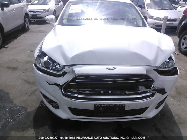 3FA6P0LU5GR155356 - 2016 FORD FUSION SE HYBRID WHITE photo 6