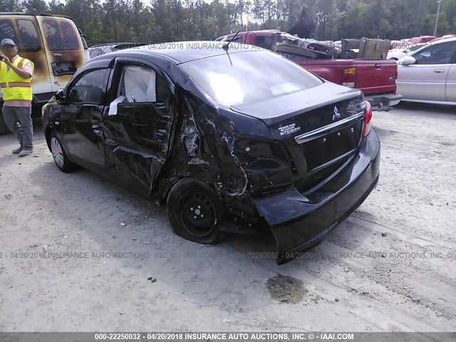 ML32F3FJ9HHF13842 - 2017 MITSUBISHI MIRAGE G4 ES შავი ფოტო 3