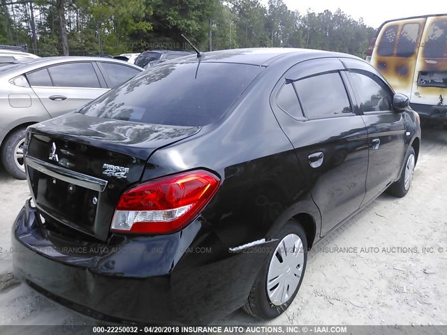 ML32F3FJ9HHF13842 - 2017 MITSUBISHI MIRAGE G4 ES შავი ფოტო 4