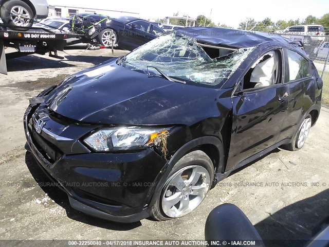 3CZRU5H32GM743011 - 2016 HONDA HR-V LX BLACK photo 2