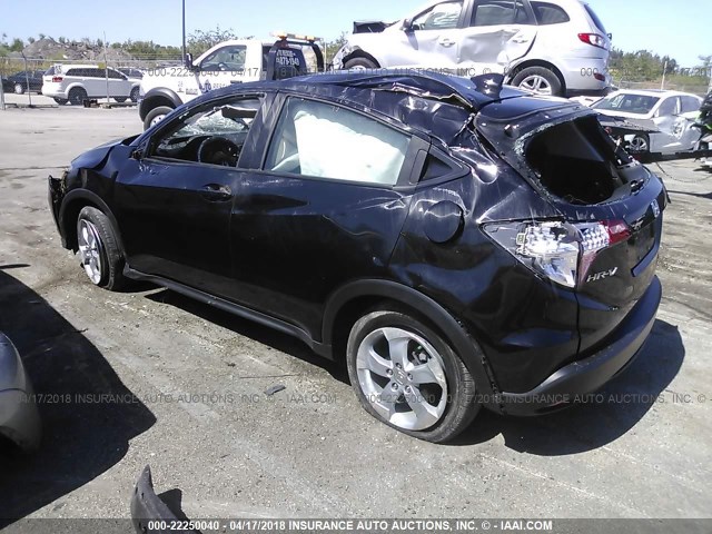 3CZRU5H32GM743011 - 2016 HONDA HR-V LX BLACK photo 3