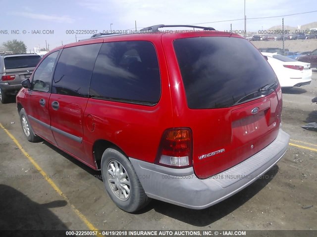 2FMZA51491BB20989 - 2001 FORD WINDSTAR LX RED photo 3