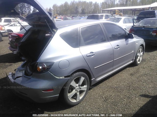 JM1BK143X41205838 - 2004 MAZDA 3 HATCHBACK GRAY photo 4